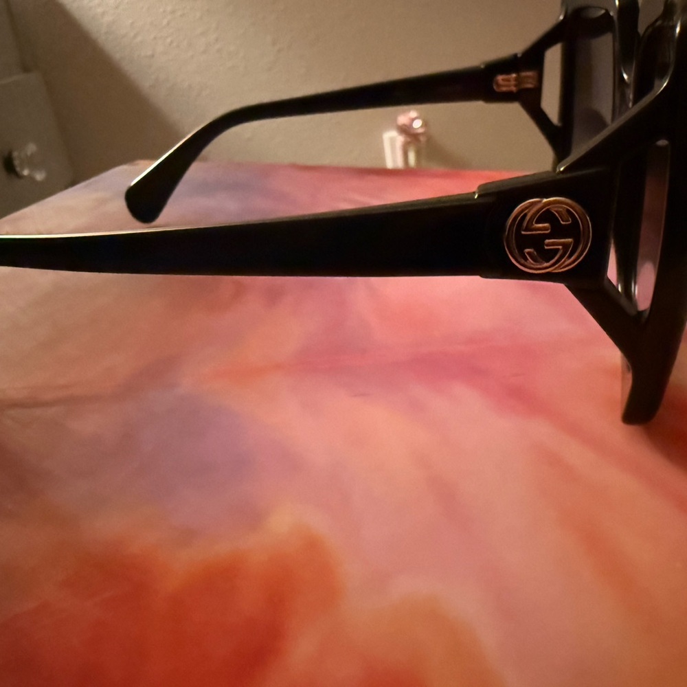 Gucci Black Sunglasses with Gold Emblem